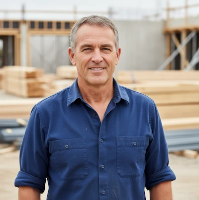Portrait of Mark Smith, Site Foreman